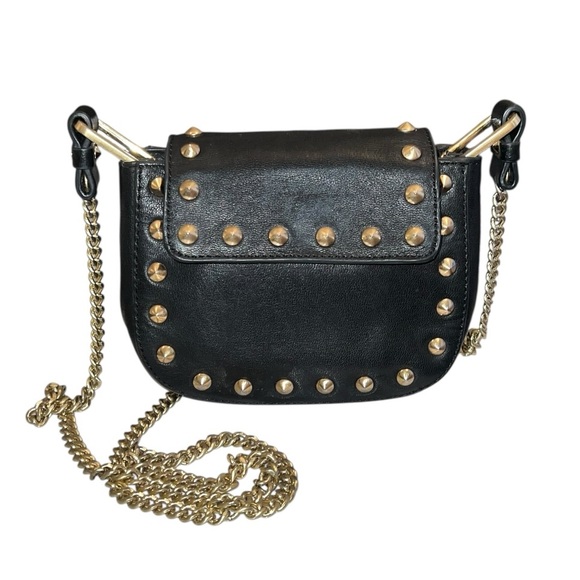 Stylish Black Studded Shoulder Bag - Picture 7 of 8
